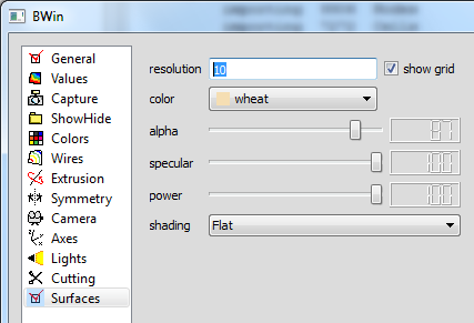 Config de la résolution des surfaces